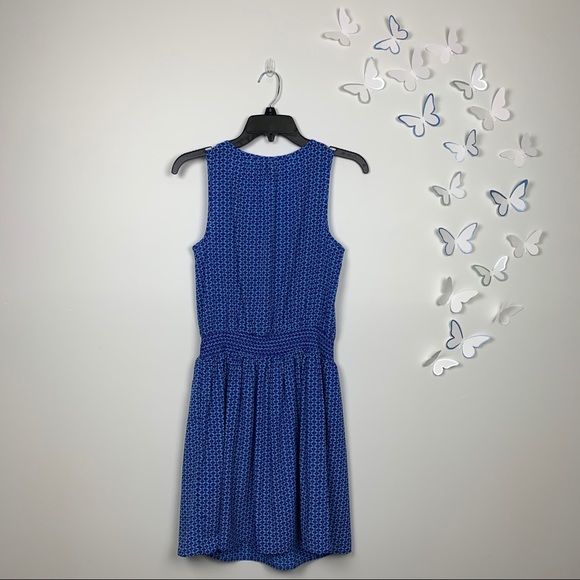 GAP Blue Print Sleeveless Smock Dress - Picture 3 of 9